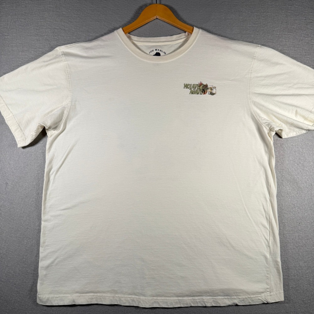 Joe Marlin Mojave Agave Tequila Graphic T-Shirt Men 3X Cream Iguana Short Sleeve